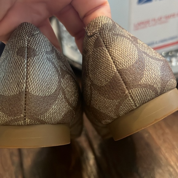 Coach ANNABEL BALLET COACH C2913 KHAKI/SADDLE 6 Flats - Picture 9 of 10